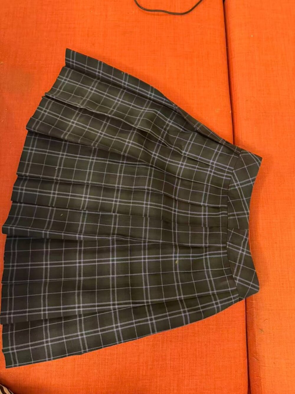 Plaid JK School Pleated Mini Skirt - Dark Green